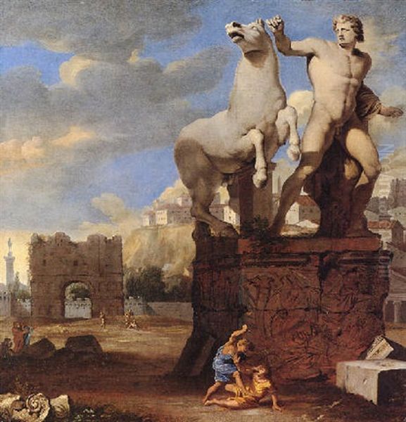 A Capriccio Of The Forum Romanum, With The Sculpture Groups Of Alexander, Bucephalus And Cain And Abel - view 1