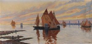 Veleros En La Bahia by Jose Blanco Coris