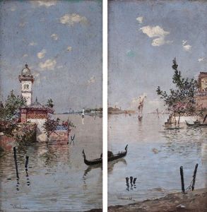 Vistas De Venecia (pair) by Rafael Blanco Merino