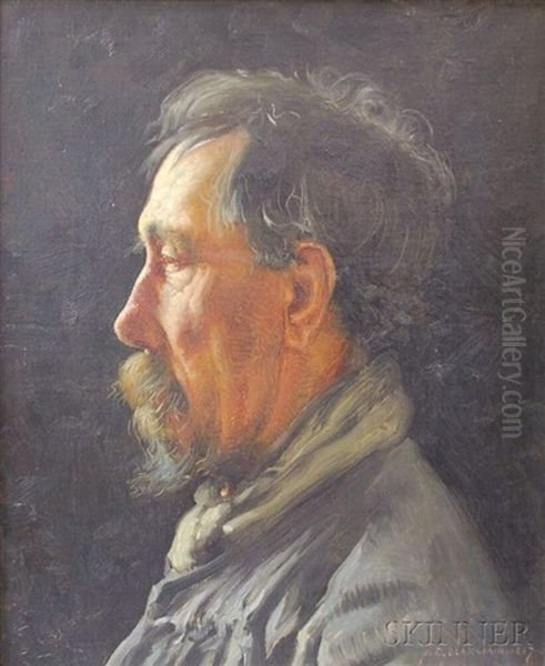 Portrait Of An Older Man In Profile - view 1