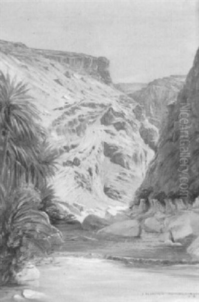 Flusstal In Algerischer Gebirgslandschaft - view 1