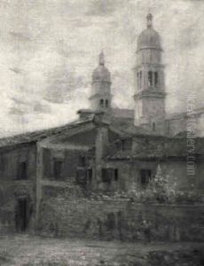 Hausergruppe In Venedig by Jules Blancpain