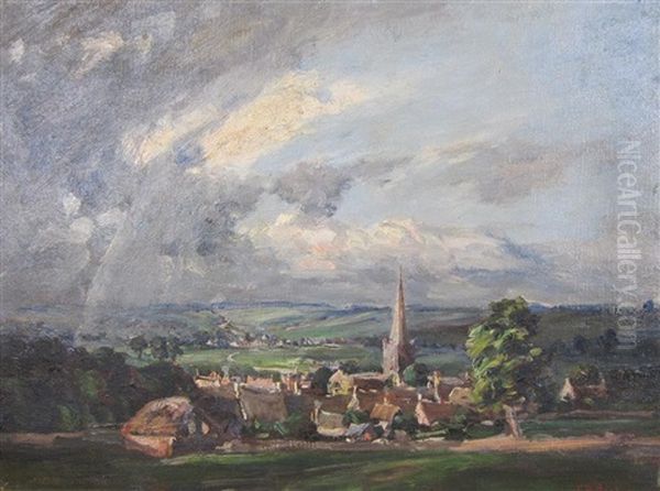 A Landscape With A View Towards A Country Village - view 1