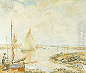Sailing Boats In An Estuary