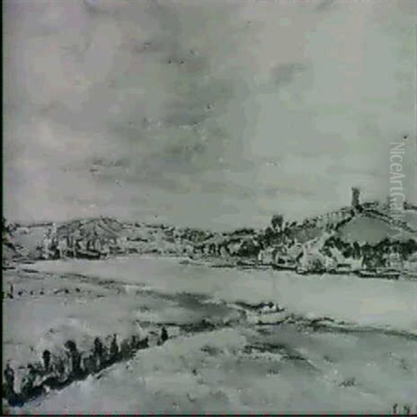 An Estuary At Low Tide - view 1