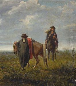 Los Dos Ponchos by Juan Manuel Blanes