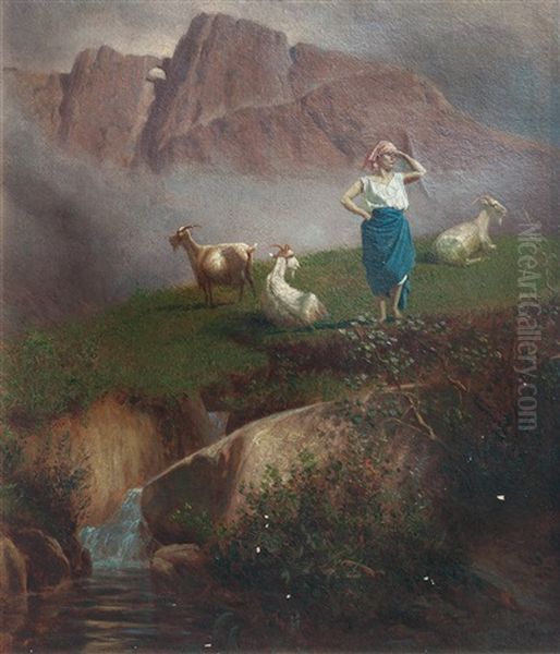 La Pastora, Campesina Con Cabras - view 1