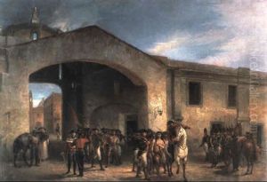 Un Grupo De Indios Ha Sido Detenido Y Se Les Da Entrada En La Ciudadela by Juan Manuel Blanes
