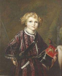 Kinderportrat Des Carl Friedrich Leo Wagner by Adolf Blankenburg