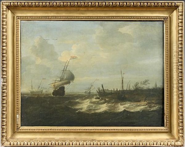Navire Hollandais Pres De La Cote - view 1