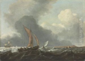 Dutch Ships In Stormy Waters Dutch Ships In Stormy Waters