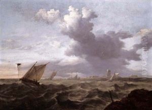 Small Dutch Vessels In A Short Chop by Jan Theunisz Blankerhoff