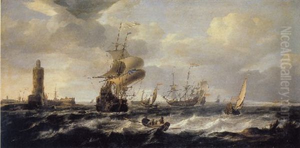 Dutch Shipping In A Rough Sea - view 1