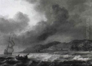 Dutch Levanter In Choppy Seas Off The Coast