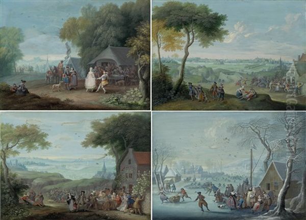 Four Rural Scenes With Figures - view 1