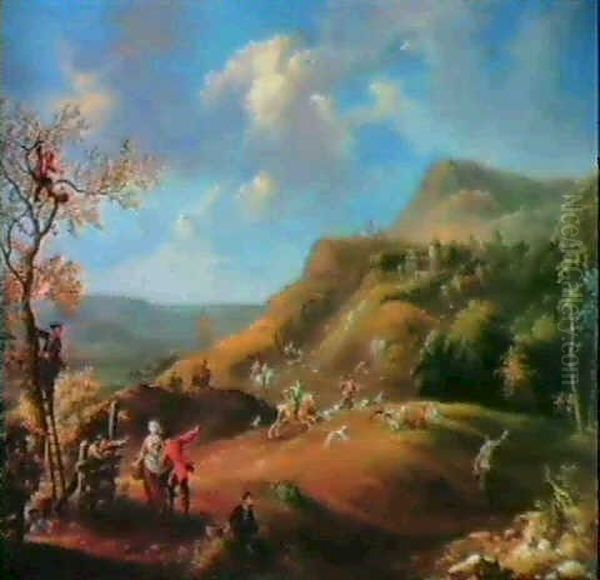 Scene De Chasse Au Cerf - view 1