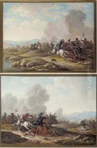 A Calvary Battle By A River