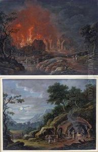 Night Scenes: A Family Cooking In A Cave