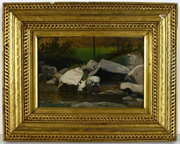 Bachlauf An Felsigem Ufer (study) - view 1