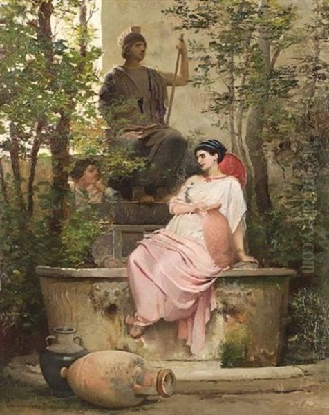 Secret Meeting In The Garden - A Classical Genre Scene - view 1
