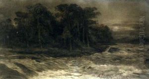 A River In Full Spate by Charles Blatherwick