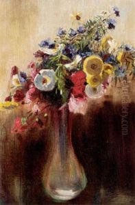 Summer Flowers In A Vase by Lily (Mrs. A.S.Hartrick) Blatherwick