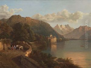 Lake Geneva And Chillon Castle