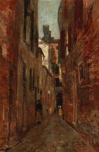 Street Scene In Venice by Tina Blau