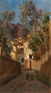 Street In Malcesine At The Lake Garda Street In Malcesine At The Lake Garda