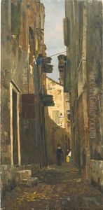Ein Italienisches Gasschen (a Lane In Italy) by Tina Blau