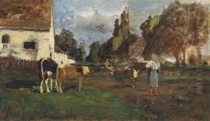 Vor Dem Bauernhaus by Tina Blau