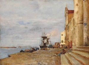Vue D'un Petit Port En Italie by Tina Blau