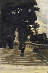 Junge Dame, Die Treppen Der Tuilerien Herabsteigend Junge Dame, Die Treppen Der Tuilerien Herabsteigend