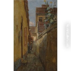 Alter Hof In Wien-erdberg (old Courtyard In Vienna-erdberg) by Tina Blau