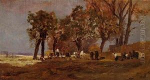 Herbstliche Landschaft by Tina Blau