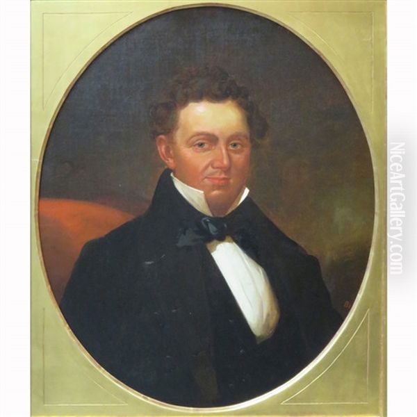 Portrait Of A Gentleman Seated In A Red Chair - view 1