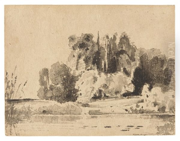 Mittelgebirgslandschaft Mit Staffagen - view 1