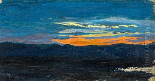Landschaft Mit Sonnenuntergang - view 1