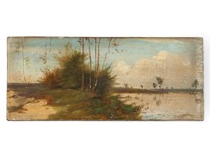 Waterfront Scene by Carl Blechen