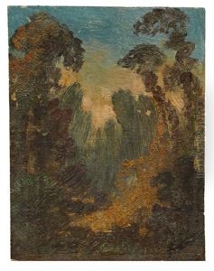 Abendliche Waldlandschaft by Carl Blechen