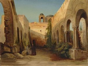 Ein Verfallener Klosterhof In Anacapri