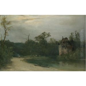 Waldlandschaft Mit Schloss Am Wasser-castle In A Wooded Landscape