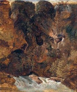 Felsental Des Anio Bei Tivoli (rocky Valley Near Tivoli) by Carl Blechen