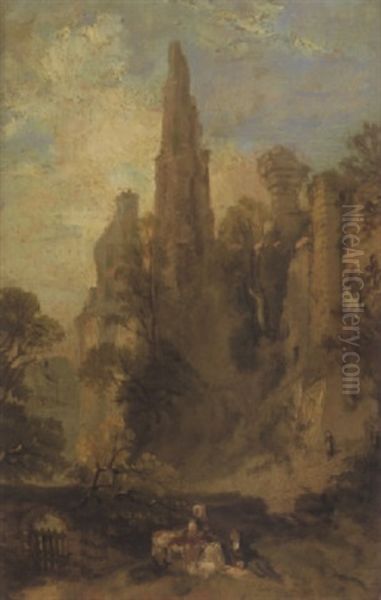 Landschaft Mit Ruinen Und Einer Burg - view 1