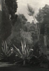 Blick Auf Mediterranen Garten (villa D'este?) by Carl Blechen