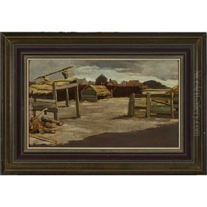Farm House In Java by Wilhelm Christiaan Constant Bleckmann