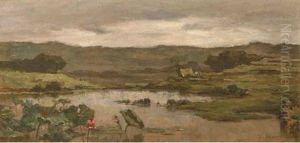 Moeraslandschap In Ned Indie - Indonesian Swampland With Lotus Flower