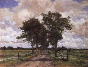 Figures On The Tangerangscheweg, Batavia by Wilhelm Christiaan Constant Bleckmann