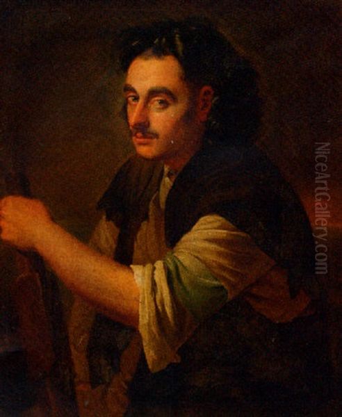 Portrait Of A Man, Holding An Oar - view 1