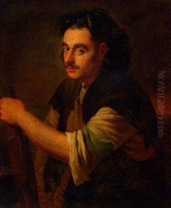 Portrait Of A Man, Holding An Oar by Pieter van Bleeck
